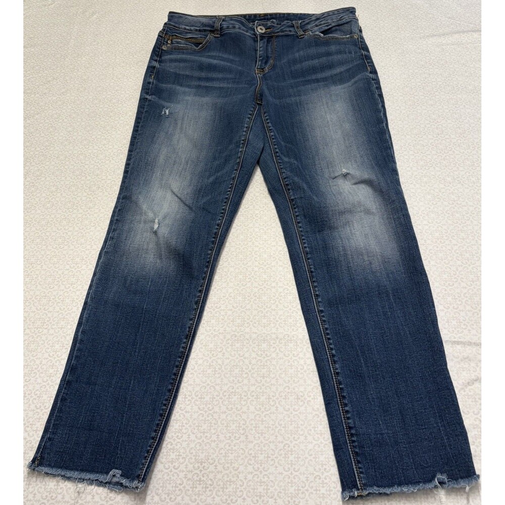 Maurice's Jeans Women's Size 13/14 Frayed RN 51783 CA 56910 H1017 Blue Denim